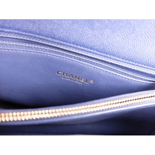 chanel caviar flap bag with top handle